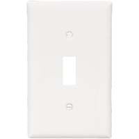 Eaton 1 Gang Unbreakable Nylon Single Toggle Wall Plate - White