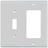 Eaton 2-Gang Combination Wallplate - White