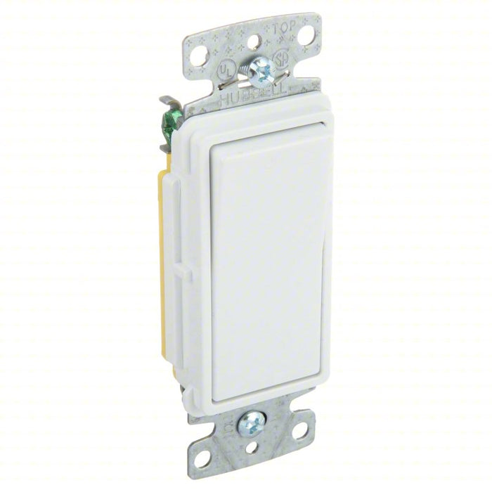 Leviton Decora Single Pole Switch - 15A-120/277V - White