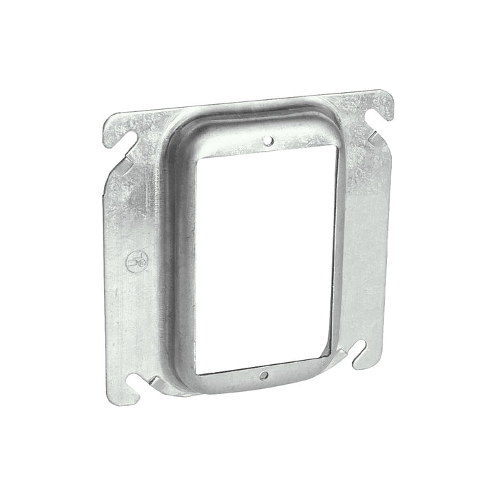 4" Square One Gang Steel Device Ring 1/2" Raised 3.5 CU IN
