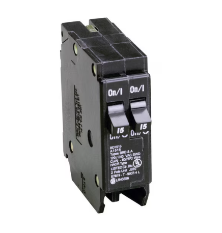 Disyuntor dúplex Eaton - 15/15 amperios