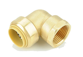 Harvard No Lead Brass Push Female Elbow - 1" FIT X 1" FPT