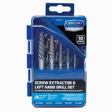 Century Screw Extractor & Left Hand Drill Set - 10 Pc