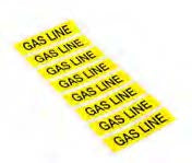 Braxton Harris Marking Labels - Gas Line (100pcs/roll)