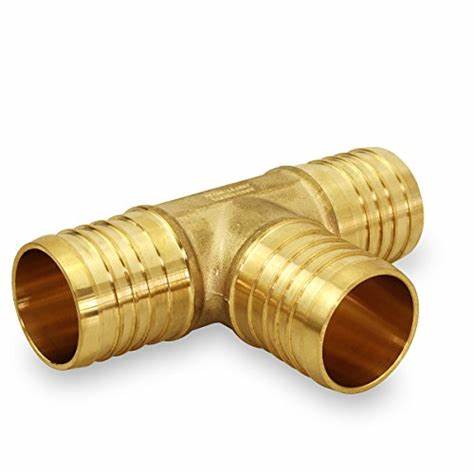 CB Supplies Lead Free PEX X Insert Brass Tee - 1"