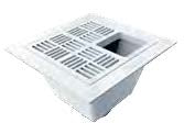 Braxton Harris 3" Hub PVC Floor Sink w/ Full Grate Flat Strainer