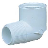 Charlotte Pipe PVC Sch 40 90° Street Elbow- 3/4" MPT X FPT