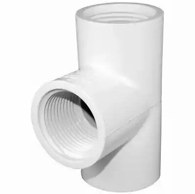 Charlotte Pipe PVC Sch40 FPT x FPT x FPT Tee Fitting - 3/4"