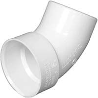 Charlotte Pipe C PVC DWV Codo de 60° (calle) - HUB x FTG - 4"