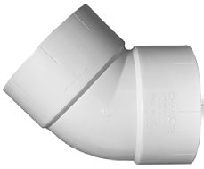Charlotte Pipe PVC DWV 45° Bend - 2" H x H