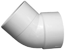 Charlotte Pipe PVC DWV 45° Street Bend - 3"