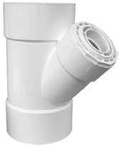 Charlotte Pipe PVC DWV Reducing Wye - 4" x 4" x 3" H x H x H