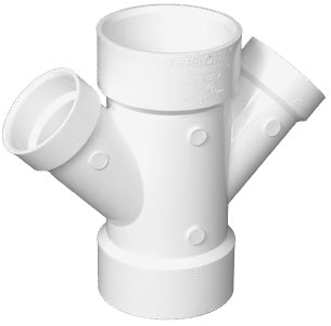 Charlotte Pipe PVC DWV Reducing Double Wye - 3" x 3" x 2" x 2"