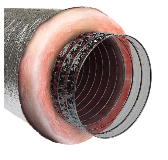 R6 25 ft. X 8 in. Silver Poly Duct