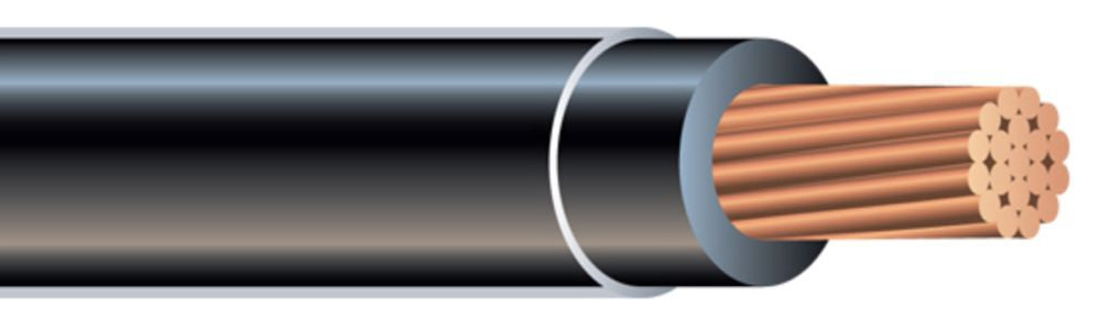 Cable de construcción 4/0-19 CU Cable de cobre THHN negro (archivado)