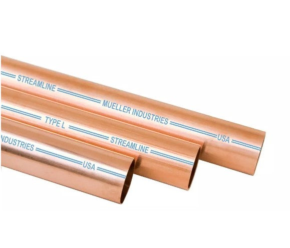 Cambridge-Lee Type L Hard Copper Tube - 1/2" x 10'