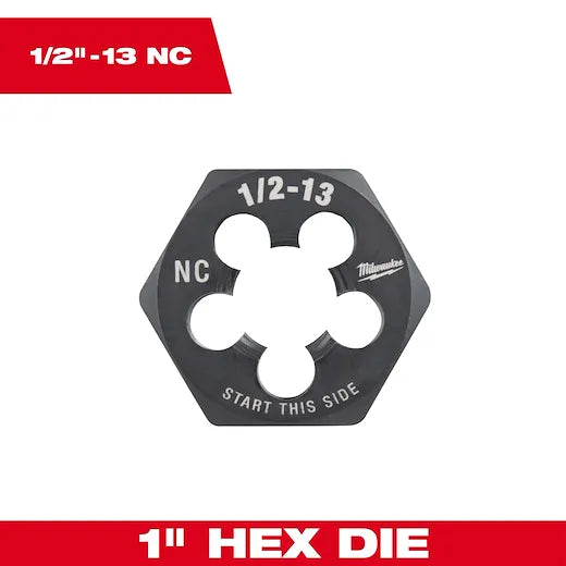 Troquel hexagonal Milwaukee de 1/2"-13 NC