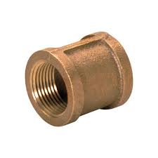 JMF Brass Coupling - 1/2" FIP x 3/8" FIP