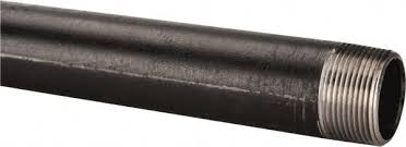 Mueller Schedule 40 Steel Black Pipe Nipple Threaded - 1-1/4" x 36"
