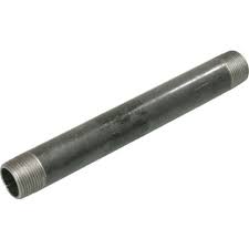 Southland Black Tee Nipple - 1/2" x 8"