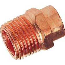 Mueller Copper Male Adapter 1/2" X 3/4"