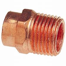 Hailiang Copper WROT Press Adapter- 1/2" C X 1" MIP