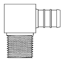 CB Supplies PEX Fittings 90 Degree Elbow Brass - 1/2" x 3/8" (50 Qty)