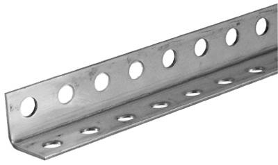 Hillman Zinc-plated Slotted Angle- 1-1/4" X 1-1/4" X 3'