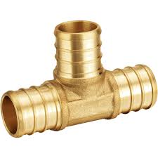 CB Supplies Pex Insert Brass Tee- 3/8