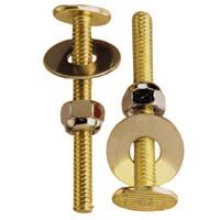 Plumb Pak Toilet Bolt Set Brass Plated - 1/4" x 2 - 1/4"