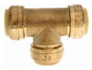 Harvard NL Brass Push Tee - 1" FIT