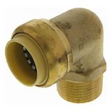Harvard No Lead Brass Push Reducing Elbow - 3/4" FIT X 1/2" FIT
