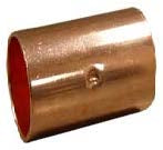 Acoplamiento de presión de cobre de 1-1/2" con tope de hoyuelo
