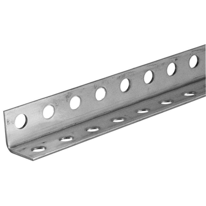 Hillman Zinc-plated Slotted Angle- 1-1/4" X 1-1/4" X 8'