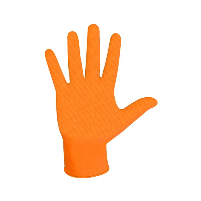 Large-8MIL (Orange) 100pk Textured clean fit gloves
