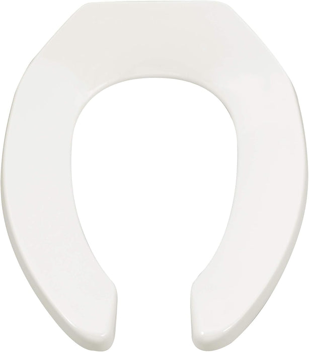 Heavy Duty Open Front Elongated Toilet Seat White