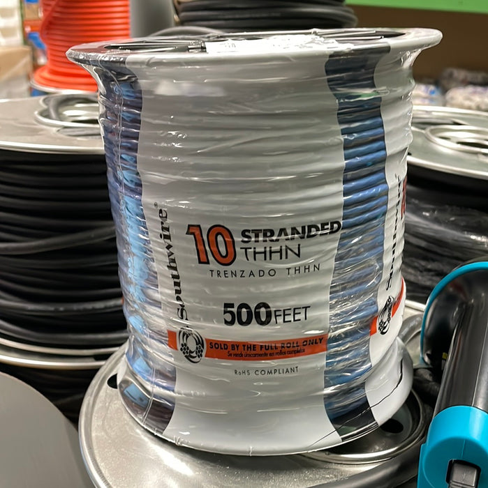 Southwire 10 Stranded THHN 500 Ft - Blue