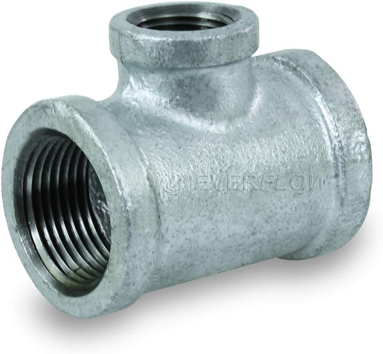 Galvanized Malleable Reducing TEE 1"x1"x1/2"