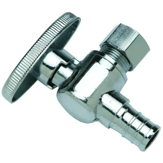 APOLLO PEX Compression Angle Stop Valve - 1/2" X 3/8"