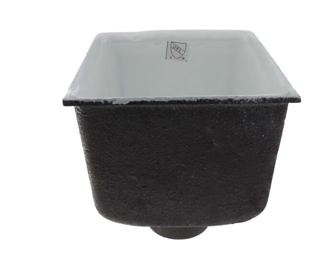 8" X 8" A.R.E. Floor Sink, 6" Sump, 3" Nominal (Half Grate)