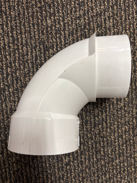 Conector tipo codo de 90° para calle, PVC, DWV, Charlotte Pipe - 3"