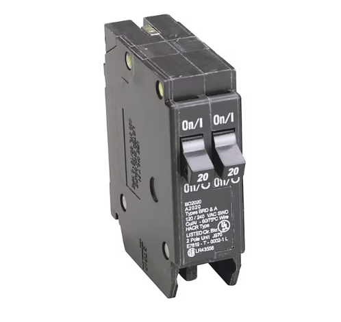 Eaton Duplex Circuit Breaker - 20/20 Amps