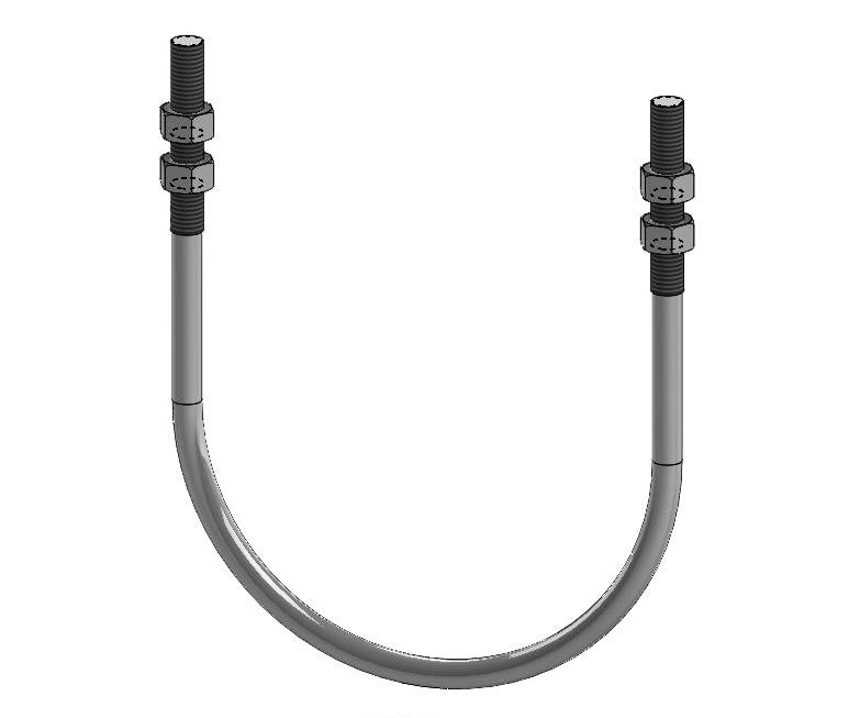 1-1/2" Standard U-Bolt With 4 Hex Nuts