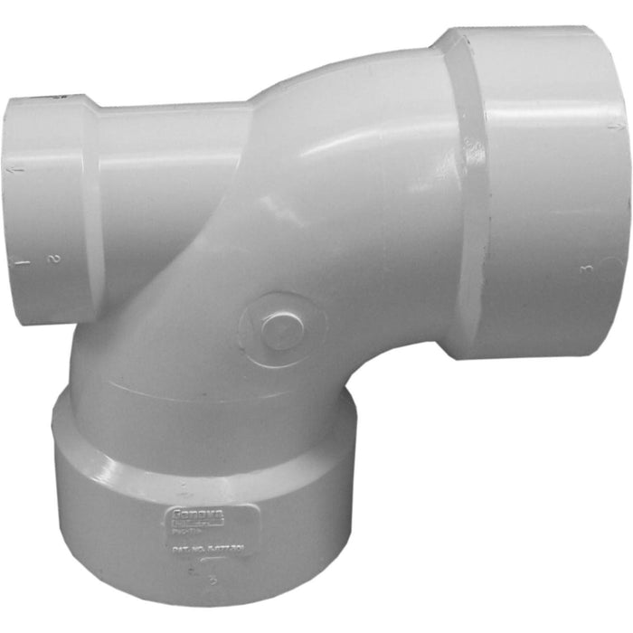 Charlotte Pipe 90D Elbow W/Low Heel Inlet -  3" X 3" X 1-1/2"