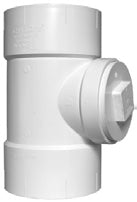 Charlotte Pipe PVC DWV Cleanout Tee with Plug Fitting - 2"