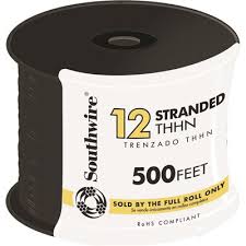 Southwire 12 Stranded THHN 500 Ft - Black