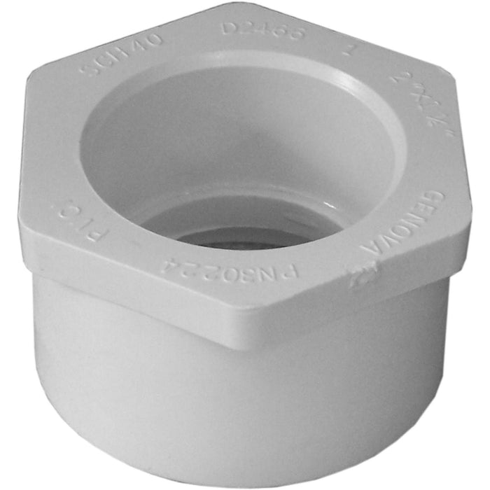 Charlotte Pipe PVC Sch 40 Reducer Bushing - 2" x 3/4" Spg x S