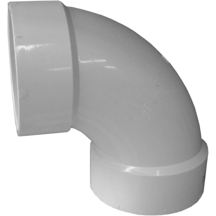 Charlotte Pipe PVC DWV Conector de codo de 90° x cubo - 6"