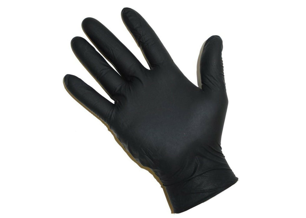 Large-8MIL  (Black) 100pk Textured clean fit gloves