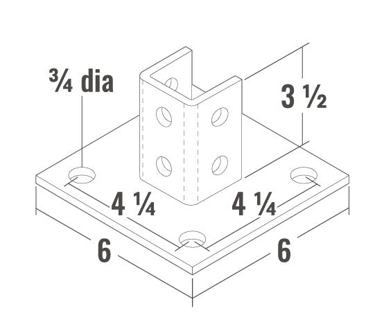 strut channel base